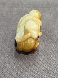 Four Chinese jade carvings of animals, 19th C.