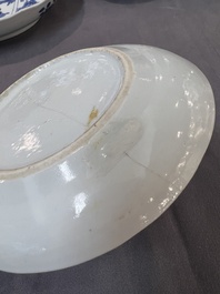22 Chinese blue and white wares, Kangxi and later
