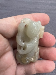 Nine Chinese jade carvings of figures, 19/20th C.