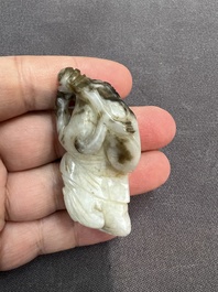 Nine Chinese jade carvings of figures, 19/20th C.