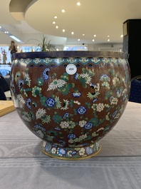 A Chinese cloisson&eacute; 'butterfly' jardini&egrave;re, 20th C.