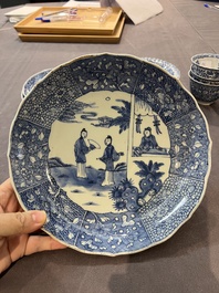 22 Chinese blue and white wares, Kangxi and later