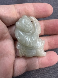 Nine Chinese jade carvings of figures, 19/20th C.
