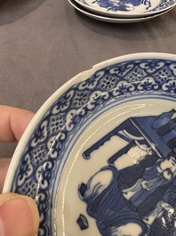 22 Chinese blue and white wares, Kangxi and later