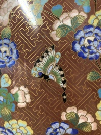 A Chinese cloisson&eacute; 'butterfly' jardini&egrave;re, 20th C.