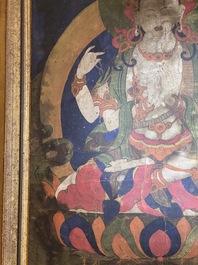 A Tibetan 'Shadaksari Avalokitesvara' thangka, 19th C.