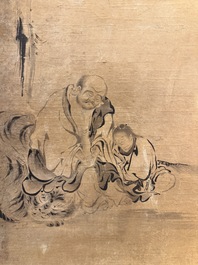 Japanese School, after Mokuan Reien 黙庵 (d. 1345): 'Three sleepers', ink on paper, probably 16/17th C.