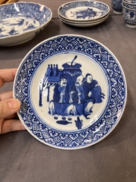 22 Chinese blue and white wares, Kangxi and later