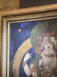 A Tibetan 'Shadaksari Avalokitesvara' thangka, 19th C.