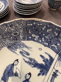 22 Chinese blue and white wares, Kangxi and later