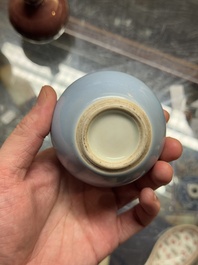 Five Chinese monochrome wares, 19th C.