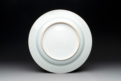 A Chinese famille rose 'rooster' dish, Yongzheng