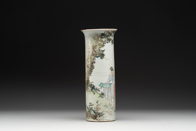 Five Chinese qianjiang cai wares , signed Wang Shaowei 王少維, Cheng Xingsheng 程興盛, Wang Xiaoting 汪小亭, 19/20th C.