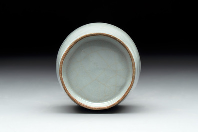 A Chinese Longquan celadon mallet-shaped vase, probably Southern Song