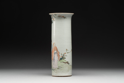 Five Chinese qianjiang cai wares , signed Wang Shaowei 王少維, Cheng Xingsheng 程興盛, Wang Xiaoting 汪小亭, 19/20th C.