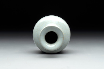 A Chinese Longquan celadon mallet-shaped vase, probably Southern Song