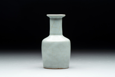 A Chinese Longquan celadon mallet-shaped vase, probably Southern Song