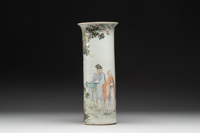 Five Chinese qianjiang cai wares , signed Wang Shaowei 王少維, Cheng Xingsheng 程興盛, Wang Xiaoting 汪小亭, 19/20th C.