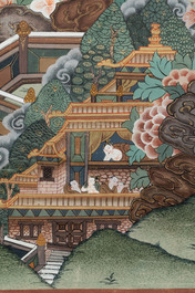 A Tibetan thangka depicting White Tara, 18/19th C.