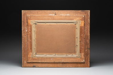 Jean-Francois De Boever (Ghent, 1872-1949): The Water Jet, oil and pastel on paper, signed
