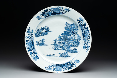 Seven Chinese blue, white, Imari-style and famille rose plates, Kangxi/Qianlong