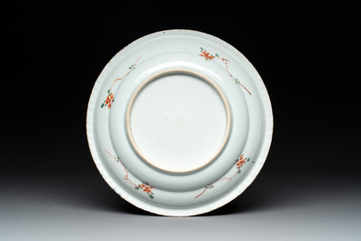 A Chinese famille verte 'phoenixes' dish, Kangxi