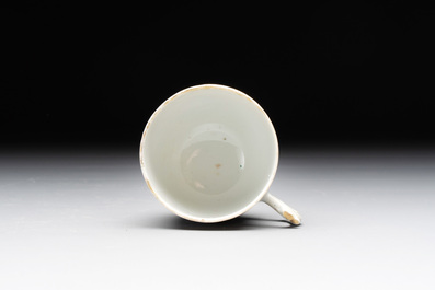 A Chinese famille rose 'Venus and Mercury' cup and saucer, Qianlong