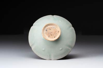 A Chinese qingbai incised lobed bowl, Song