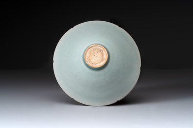 A Chinese qingbai lobed bowl, Song