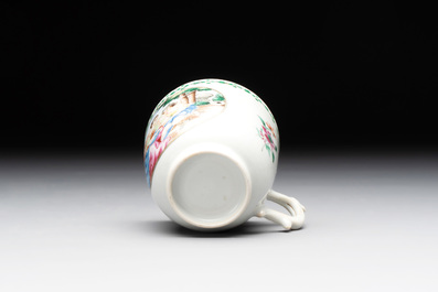 A Chinese famille rose 'Venus and Mercury' cup and saucer, Qianlong