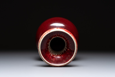A Chinese sang-de-boeuf vase, 19th C.