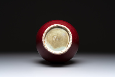 A Chinese sang-de-boeuf vase, 19th C.