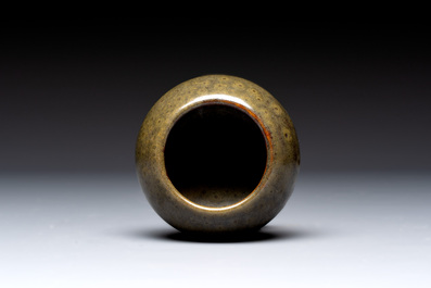 Five Chinese monochrome wares, Kangxi, Yongzheng and Qianlong marks, 19th C.
