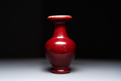 A Chinese sang-de-boeuf vase, 19th C.