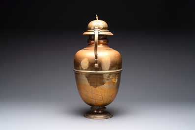 A large brass ewer with dragon-form spout, Italy, ca. 1600