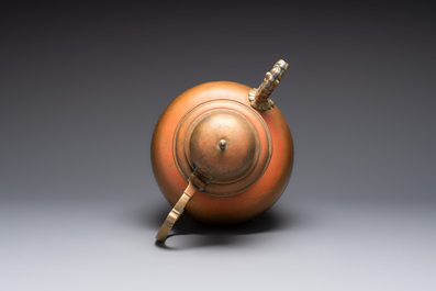 A large brass ewer with dragon-form spout, Italy, ca. 1600