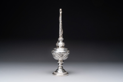 A French silver griffon-form rose water sprinkler for the Ottoman market, 18/19th C.
