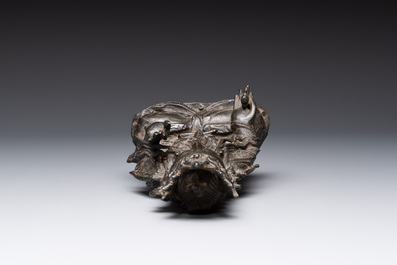 A Chinese bronze seated Guanyin, Ming