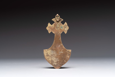 A rare Chinese cloisonn&eacute; holy water font, 19th C.