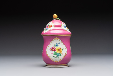 A polychrome gilt Royal Vienna porcelain 'Cherbetlik' pot and cover for the Ottoman market, 18/19th C.