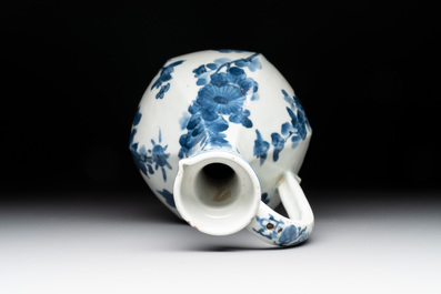 A Japanese Arita blue and white jar, a dish and a ewer, Edo, 17/18th C.
