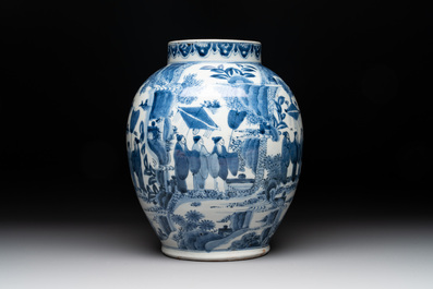 A Japanese Arita blue and white jar, a dish and a ewer, Edo, 17/18th C.