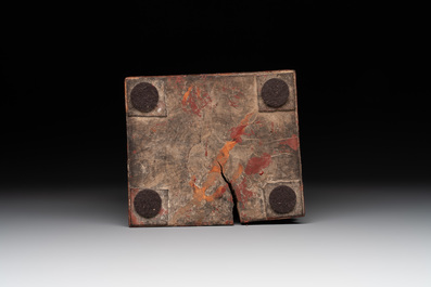 A diverse group of six Chinese lacquered wood and wooden sculptures, 19/20th C.