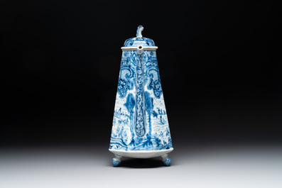 A rare Chinese blue and white 'Europa and the bull' coffeepot and cover, Kangxi