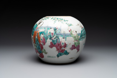 A collection of eight Chinese famille rose wares, 19th C.