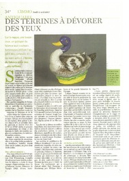 A polychrome Brussels faience duck-shaped tureen and cover, 2nd half 18th C.