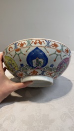 A Chinese famille rose Baragon Tuned bowl, Qianlong mark, 19th C.