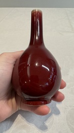 A Chinese sang-de-boeuf bottle vase, 19/20th C.