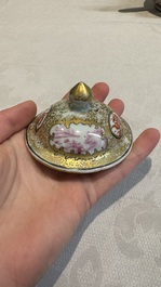 A Chinese Canton famille rose 'mandarin subject' teapot, Qianlong