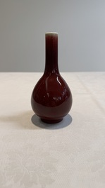 A Chinese sang-de-boeuf bottle vase, 19/20th C.
